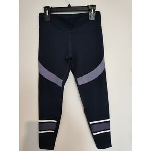 Lilybod‎ x SoulCycle Womens Navy Blue Graphic High Rise Leggings Size Large
